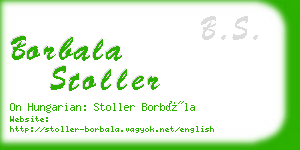 borbala stoller business card